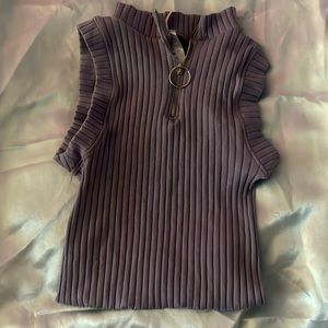 Purple crop top ONE SIZE